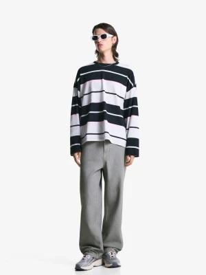 Bershka Jeansy O Kroju Loose Baggy Mężczyzna Szary