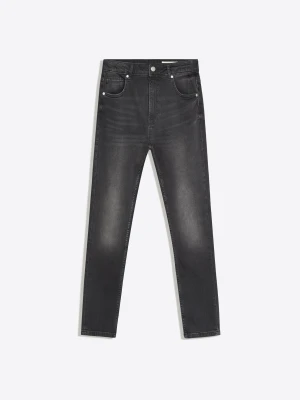 Bershka Jeansy O Kroju Skinny Mężczyzna Czarny