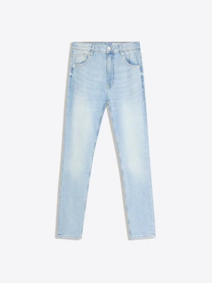 Bershka Jeansy O Kroju Skinny Mężczyzna Jasnoniebieski