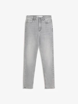 Bershka Jeansy O Kroju Skinny Z Bardzo Wysokim Stanem Soft Kobieta Szary