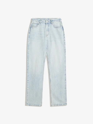 Bershka Jeansy O Kroju Straight Cigarette Kobieta Jasnoniebieski