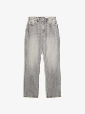 Bershka Jeansy O Kroju Straight Kobieta Szary