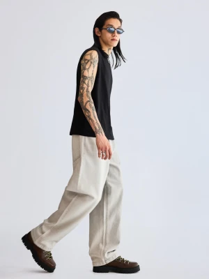Bershka Jeansy O Kroju Super Baggy Mężczyzna Szary