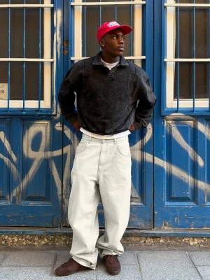 Bershka Jeansy O Kroju Super Baggy Mężczyzna Szary