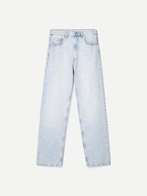 Bershka Jeansy O Prostym Kroju W Stylu 90'S Mężczyzna Jasnoniebieski