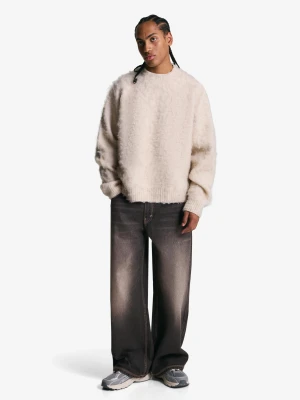 Bershka Jeansy Skate Mężczyzna Czarny