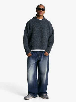 Bershka Jeansy Skate Mężczyzna Niebieski