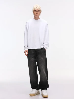 Bershka Jeansy Skater Mężczyzna Czarny