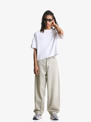 Bershka Jeansy Skater Mężczyzna Szary