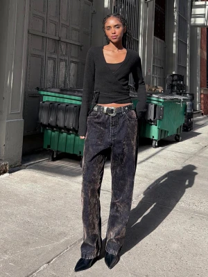 Bershka Kardigan Balerinki Kobieta Czarny