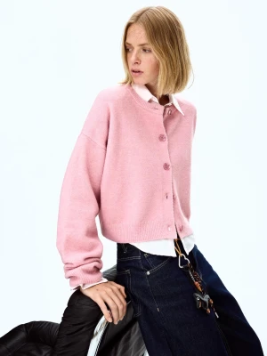 Zdjęcie produktu Bershka Kardigan Z Guzikami Soft Touch Kobieta Różowy