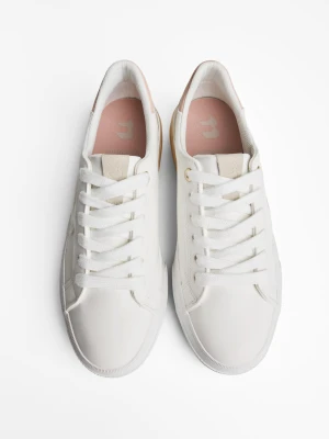 Bershka Kombinowane Sneakersy Kobieta Biały
