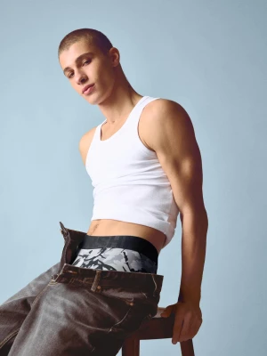 Bershka Komplet 2 Bokserek Z Nadrukiem Mężczyzna Szary