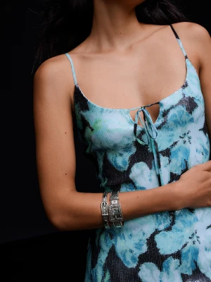 Bershka Komplet 2 Bransoletek Z Klamrą Kobieta Srebrny