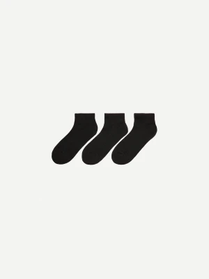Bershka Komplet 3 Par Skarpetek Sportowych Mężczyzna Czarny