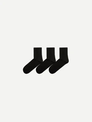 Bershka Komplet 3 Par Skarpetek Sportowych Mężczyzna Czarny