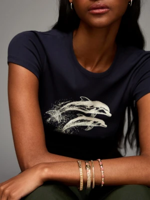 Bershka Komplet 4 Metalowych Bransoletek Kobieta Złoty