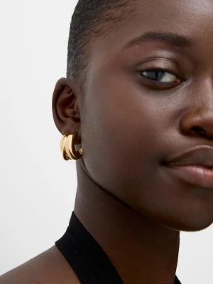 Bershka Komplet 6 Kolczyków Kół Kobieta Złoty