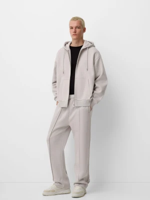 Bershka Komplet: Bluza I Spodnie Wide Leg Mężczyzna Wielokolorowy