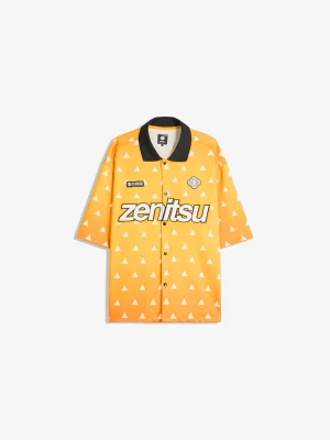 Bershka Koszula Demon Slayer Z Krótkim Rękawem Mężczyzna Pomarańczowy