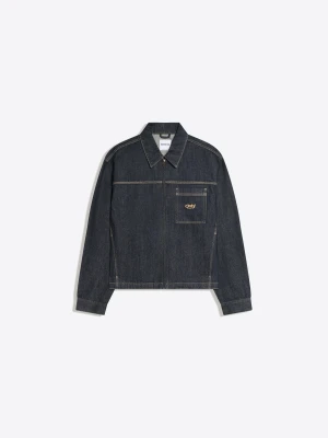 Bershka Koszula Wierzchnia Jeansowa Z Kieszenią Mężczyzna Granatowy