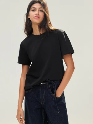 Zdjęcie produktu Bershka Koszulka Basic Z Krótkim Rękawem Kobieta Czarny