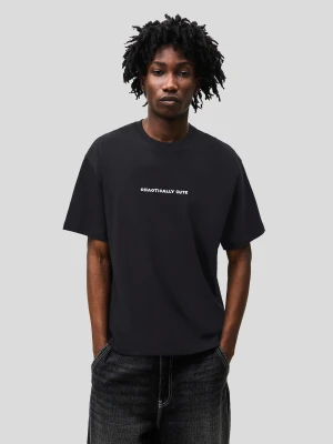 Bershka Koszulka Fugglers Z Krótkim Rękawem I Nadrukiem Mężczyzna Czarny