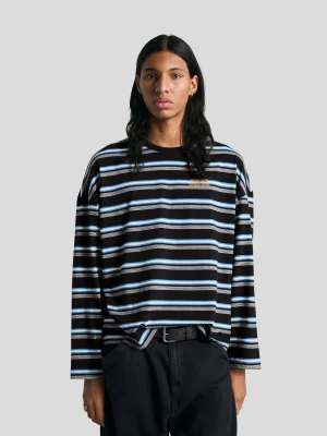 Bershka Koszulka Oversize Z Długim Rękawem Mężczyzna Niebieski