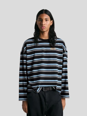 Bershka Koszulka Oversize Z Długim Rękawem Mężczyzna Niebieski