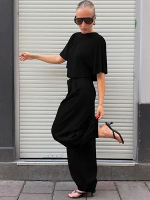 Bershka Koszulka Oversize Z Efektem Warstwowym Kobieta Czarny