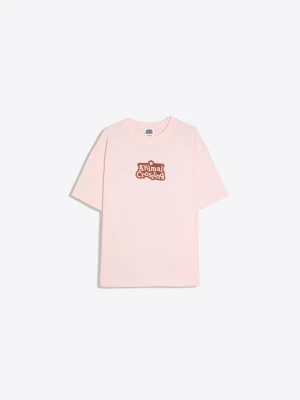 Zdjęcie produktu Bershka Koszulka Oversize Z Nadrukiem Animal Crossing Kobieta Różowy
