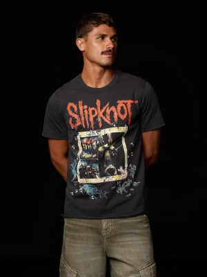 Zdjęcie produktu Bershka Koszulka Regular Fit Z Krótkim Rękawem Slipknot Mężczyzna Szary