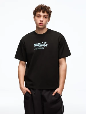 Zdjęcie produktu Bershka Koszulka Relax Fit Fast & Furious Mężczyzna Czarny