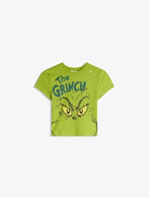Bershka Koszulka The Grinch Z Krótkim Rękawem I Nadrukiem Kobieta Zielony