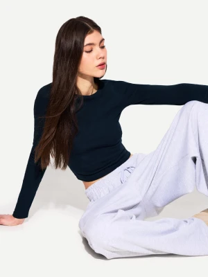 Zdjęcie produktu Bershka Koszulka Z Długim Rękawem Kobieta Granatowy