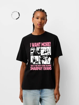 Bershka Koszulka Z Krótkim Rękawem High School Musical Kobieta Czarny