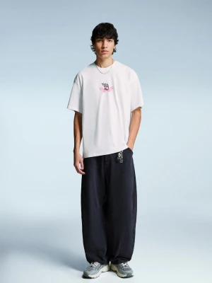 Zdjęcie produktu Bershka Koszulka Z Krótkim Rękawem I Nadrukiem Mężczyzna Biały