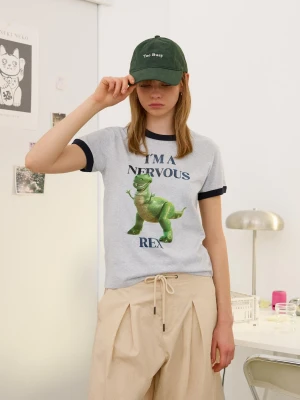 Bershka Koszulka Z Krótkim Rękawem I Nadrukiem Toy Story Kobieta Szary