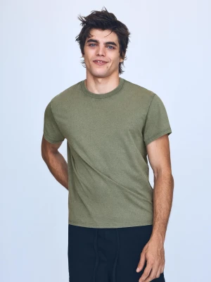 Bershka Koszulka Z Krótkim Rękawem Mężczyzna Khaki