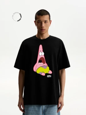 Bershka Koszulka Z Krótkim Rękawem Spongebob Mężczyzna Czarny