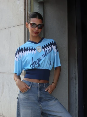 Zdjęcie produktu Bershka Koszulka Z Pasem Argentyna Fifa World Cup™ Kobieta Jasnoniebieski