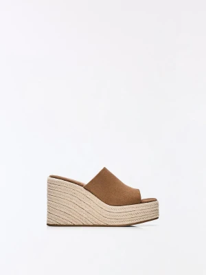 Bershka Koturn Z Juty Kobieta Jasnobrzowy