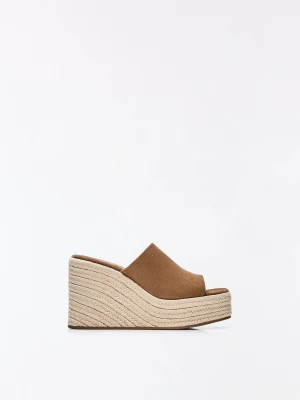 Bershka Koturn Z Juty Kobieta Jasnobrzowy