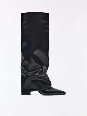 Bershka Kozaki Na Obcasie Trouser Kobieta Czarny