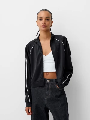 Zdjęcie produktu Bershka Krótka Bluza Zapinana Na Suwak Kobieta Czarny