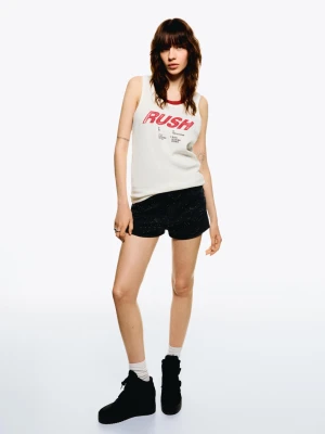 Zdjęcie produktu Bershka Krótkie Błyszczące Spodenki Kobieta Czarny
