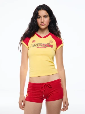 Bershka Krótkie Spodenki Mini Hiszpania Fifa World Cup™ Kobieta Czerwony