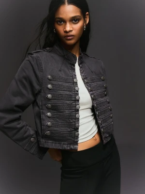 Bershka Kurtka Na Guziki Kobieta Ciemnoszary