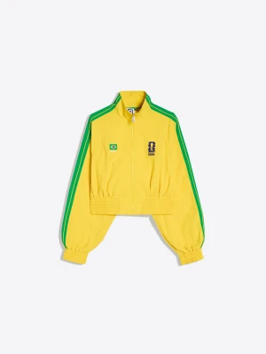 Bershka Kurtka Nylonowa Fifa World Cup Kobieta Żółty