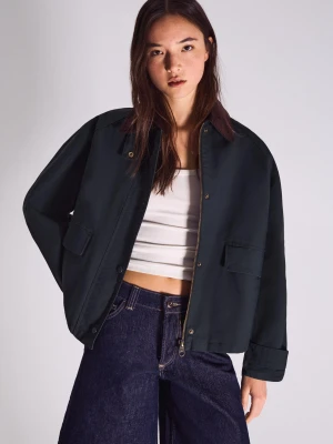 Zdjęcie produktu Bershka Kurtka Sztruksowa Z Powłoką Kobieta Zielony